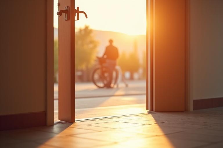 Accessible door system for elderly and mobility