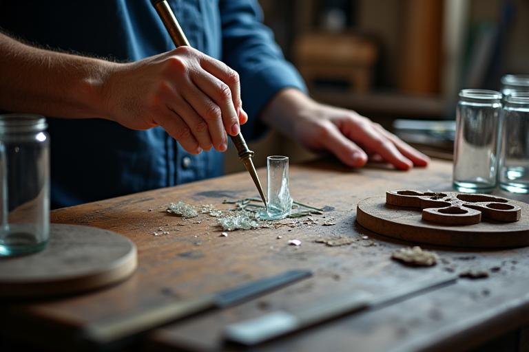 Custom glass cutting workshop